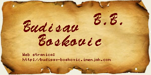 Budisav Bošković vizit kartica